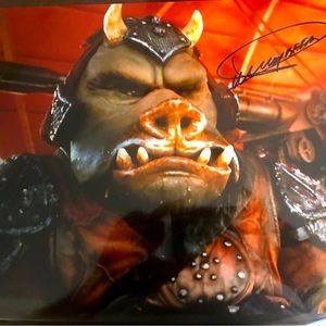 Dickey Beer signed Star Wars Gamorrean Guard 11X14 Photo PA (COA)